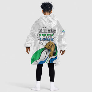 Personalised Happy Independence Sierra Leone Kid Wearable Blanket Hoodie April 27th