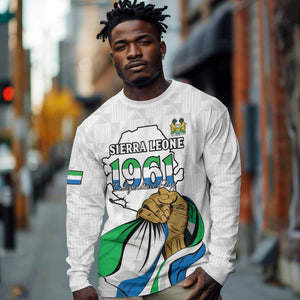 Personalised Happy Independence Sierra Leone Long Sleeve Shirt April 27th