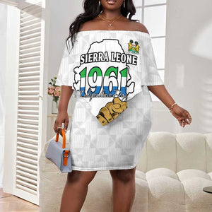 Personalised Happy Independence Sierra Leone Off Shoulder Short Dress April 27th