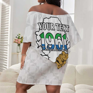 Personalised Happy Independence Sierra Leone Off Shoulder Short Dress April 27th
