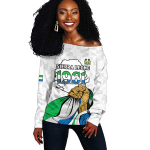 Personalised Happy Independence Sierra Leone Off Shoulder Sweater April 27th