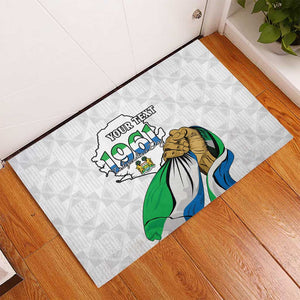 Personalised Happy Independence Sierra Leone Rubber Doormat April 27th