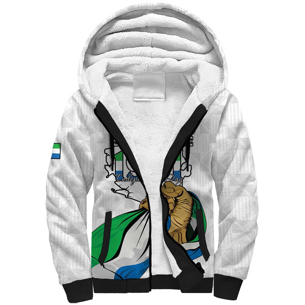 Personalised Happy Independence Sierra Leone Sherpa Hoodie April 27th