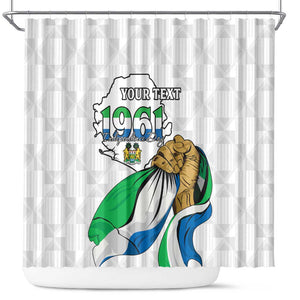 Personalised Happy Independence Sierra Leone Shower Curtain April 27th