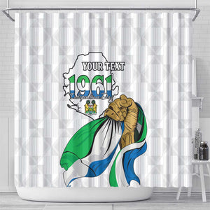 Personalised Happy Independence Sierra Leone Shower Curtain April 27th