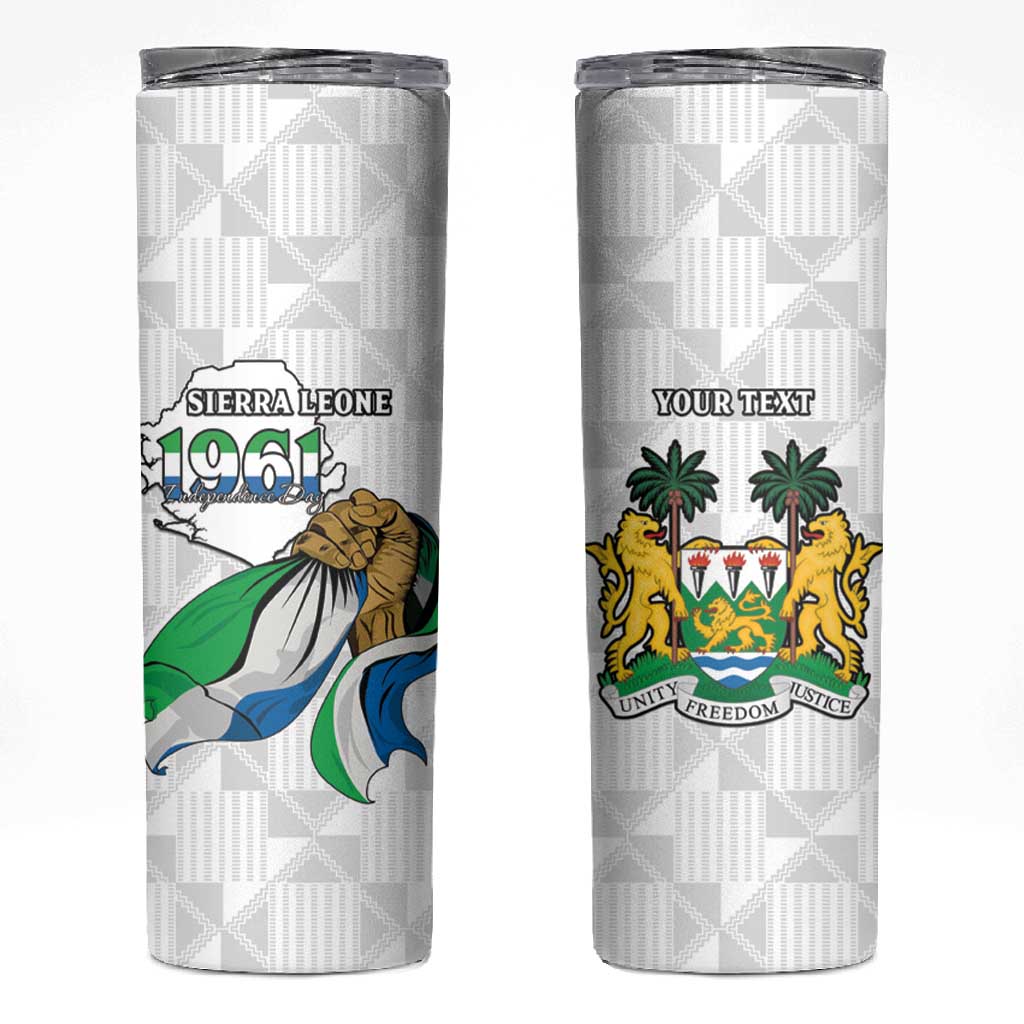 Personalised Happy Independence Sierra Leone Skinny Tumbler April 27th