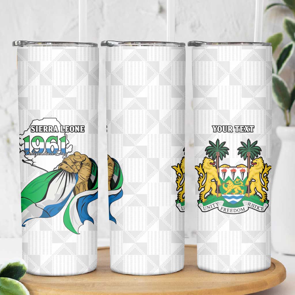 Personalised Happy Independence Sierra Leone Skinny Tumbler April 27th