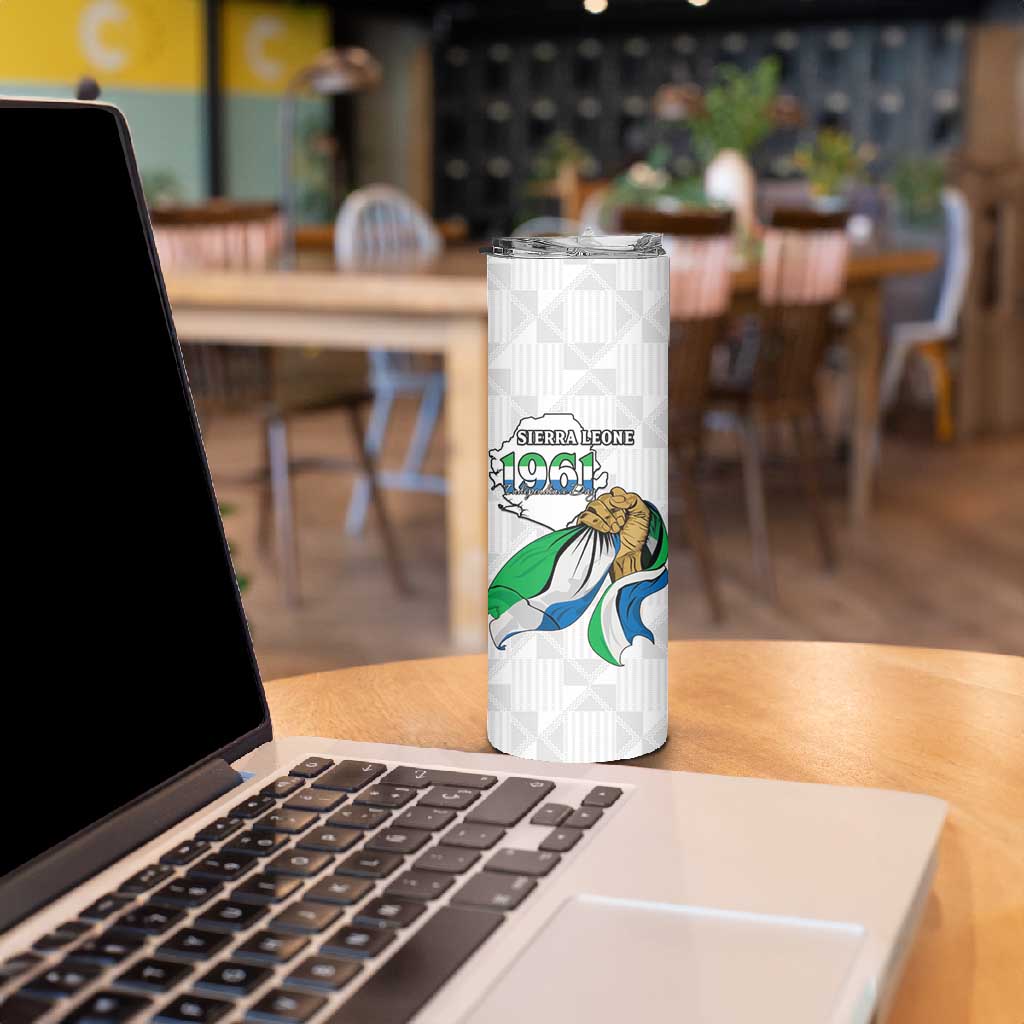 Personalised Happy Independence Sierra Leone Skinny Tumbler April 27th