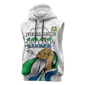 Personalised Happy Independence Sierra Leone Sleeveless Hoodie April 27th - African Pride