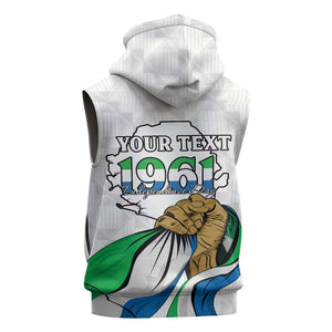 Personalised Happy Independence Sierra Leone Sleeveless Hoodie April 27th - African Pride