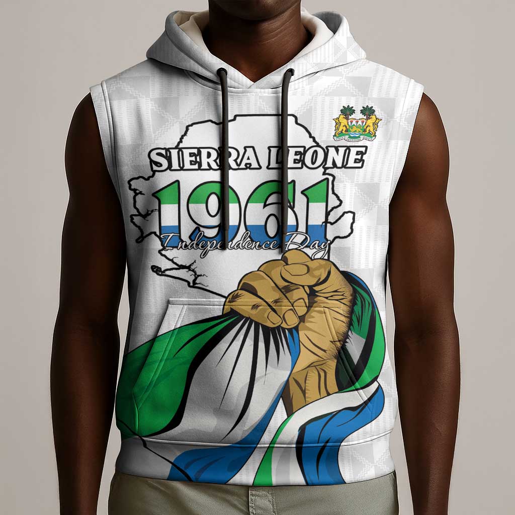 Personalised Happy Independence Sierra Leone Sleeveless Hoodie April 27th - African Pride