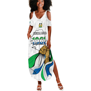 Personalised Happy Independence Sierra Leone Summer Maxi Dress April 27th