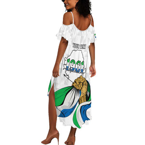 Personalised Happy Independence Sierra Leone Summer Maxi Dress April 27th