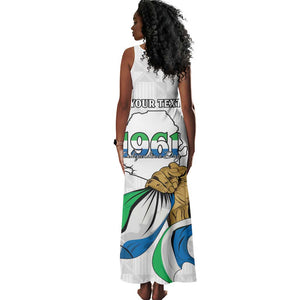 Personalised Happy Independence Sierra Leone Tank Maxi Dress April 27th