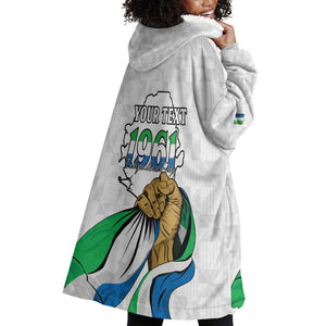 Personalised Happy Independence Sierra Leone Wearable Blanket Hoodie April 27th