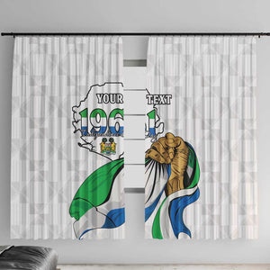 Personalised Happy Independence Sierra Leone Window Curtain April 27th