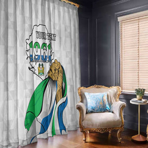 Personalised Happy Independence Sierra Leone Window Curtain April 27th