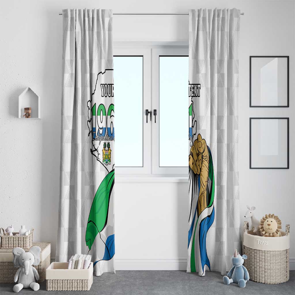 Personalised Happy Independence Sierra Leone Window Curtain April 27th