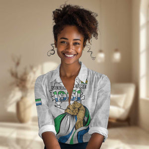 Personalised Happy Independence Sierra Leone Women Casual Shirt April 27th