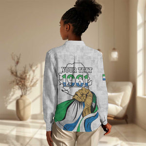 Personalised Happy Independence Sierra Leone Women Casual Shirt April 27th