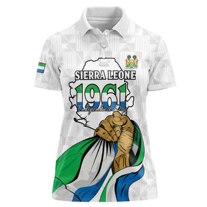 Personalised Happy Independence Sierra Leone Women Polo Shirt April 27th
