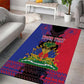 Personalised Haitian Heritage Month Area Rug Coat Of Arms With Dashiki Pattern