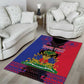Personalised Haitian Heritage Month Area Rug Coat Of Arms With Dashiki Pattern