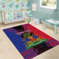 Personalised Haitian Heritage Month Area Rug Coat Of Arms With Dashiki Pattern
