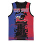 Personalised Haitian Heritage Month Basketball Jersey Coat Of Arms With Dashiki Pattern - African Pride