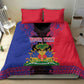 Personalised Haitian Heritage Month Bedding Set Coat Of Arms With Dashiki Pattern