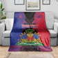 Personalised Haitian Heritage Month Blanket Coat Of Arms With Dashiki Pattern