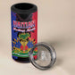 Personalised Haitian Heritage Month 4 in 1 Can Cooler Tumbler Coat Of Arms With Dashiki Pattern