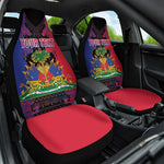 Personalised Haitian Heritage Month Car Seat Cover Coat Of Arms With Dashiki Pattern