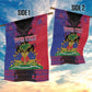 Personalised Haitian Heritage Month Garden Flag Coat Of Arms With Dashiki Pattern