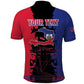 Personalised Haitian Heritage Month Polo Shirt Coat Of Arms With Dashiki Pattern