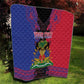 Personalised Haitian Heritage Month Quilt Coat Of Arms With Dashiki Pattern