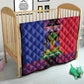 Personalised Haitian Heritage Month Quilt Coat Of Arms With Dashiki Pattern