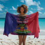 Personalised Haitian Heritage Month Sarong Coat Of Arms With Dashiki Pattern
