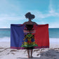 Personalised Haitian Heritage Month Sarong Coat Of Arms With Dashiki Pattern