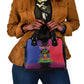 Personalised Haitian Heritage Month Shoulder Handbag Coat Of Arms With Dashiki Pattern