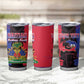 Personalised Haitian Heritage Month Tumbler Cup Coat Of Arms With Dashiki Pattern