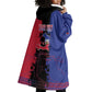 Personalised Haitian Heritage Month Wearable Blanket Hoodie Coat Of Arms With Dashiki Pattern