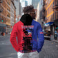 Personalised Haitian Heritage Month Zip Hoodie Coat Of Arms With Dashiki Pattern