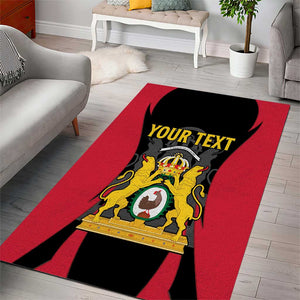 Personalised First Empire Of Haiti Area Rug Coat Of Arms Sporty Style