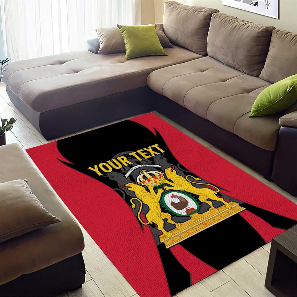 Personalised First Empire Of Haiti Area Rug Coat Of Arms Sporty Style