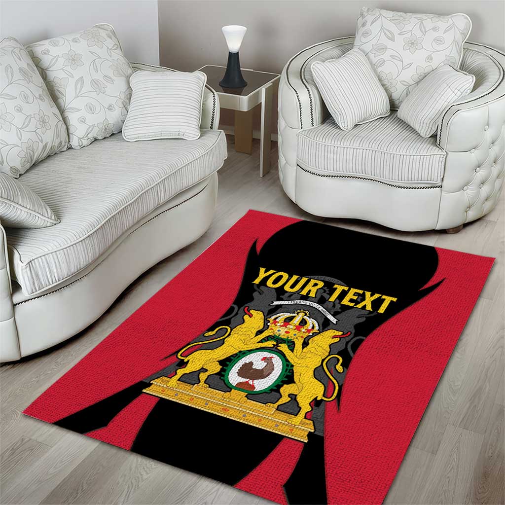 Personalised First Empire Of Haiti Area Rug Coat Of Arms Sporty Style
