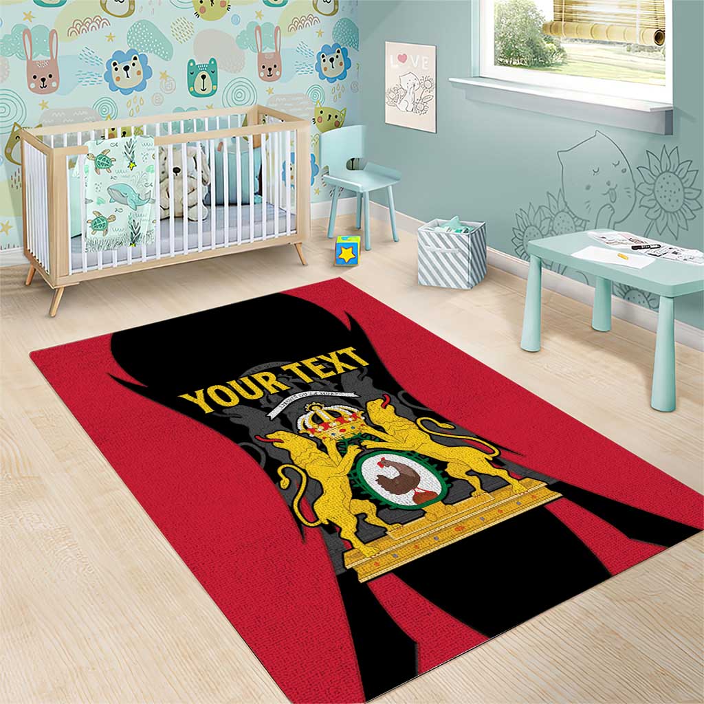 Personalised First Empire Of Haiti Area Rug Coat Of Arms Sporty Style