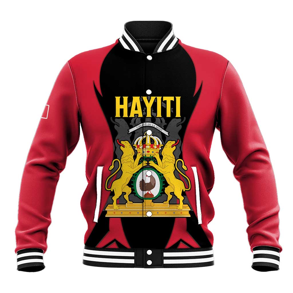 Personalised First Empire Of Haiti Baseball Jacket Coat Of Arms Sporty Style