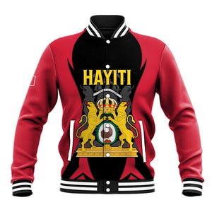 Personalised First Empire Of Haiti Baseball Jacket Coat Of Arms Sporty Style