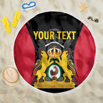 Personalised First Empire Of Haiti Beach Blanket Coat Of Arms Sporty Style